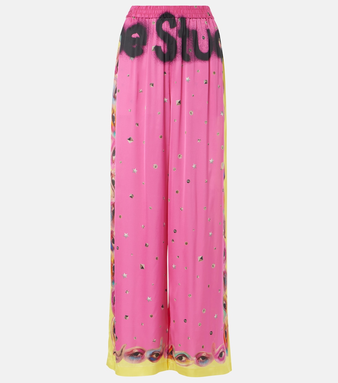 Pantalones palazzo estampados con logo | Acne Studios
