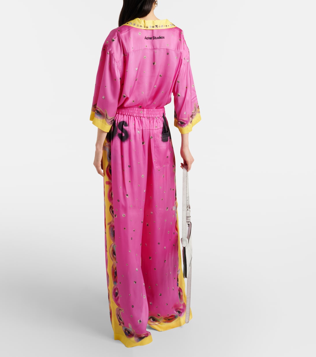 Pantalones palazzo estampados con logo | Acne Studios