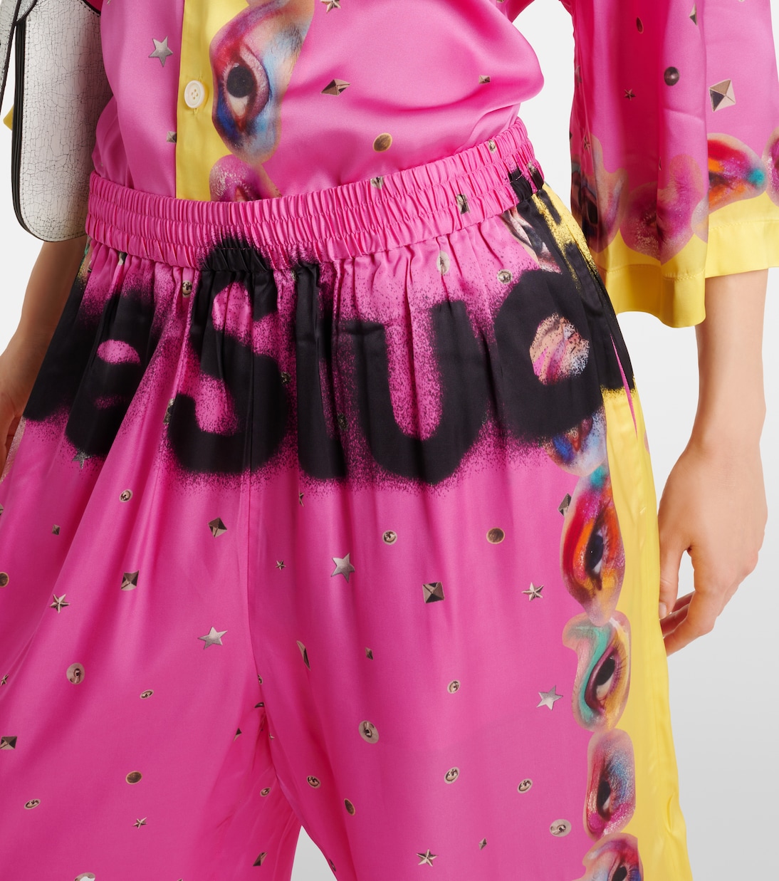 Pantalones palazzo estampados con logo | Acne Studios