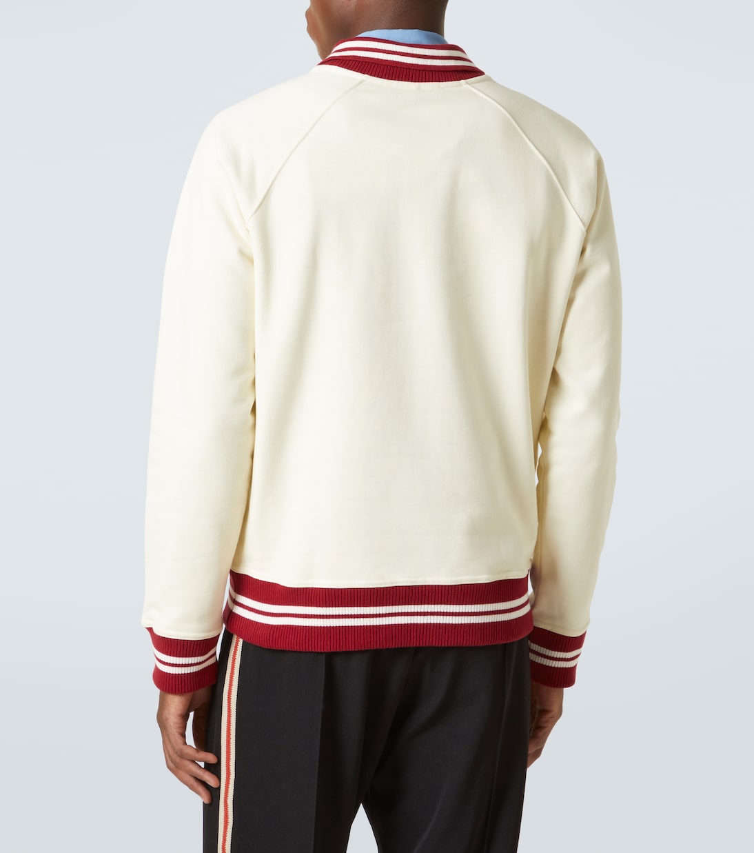 Embroidered cotton polo sweatshirt | Wales Bonner