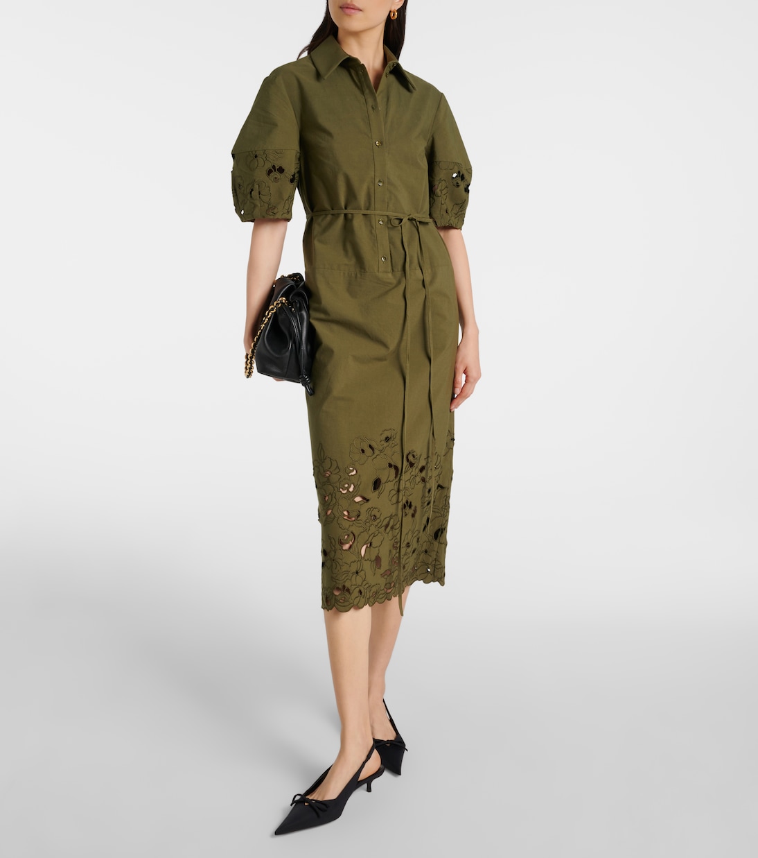 Gonna midi in misto cotone   | Erdem
