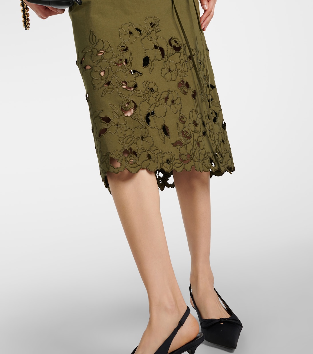 Gonna midi in misto cotone   | Erdem