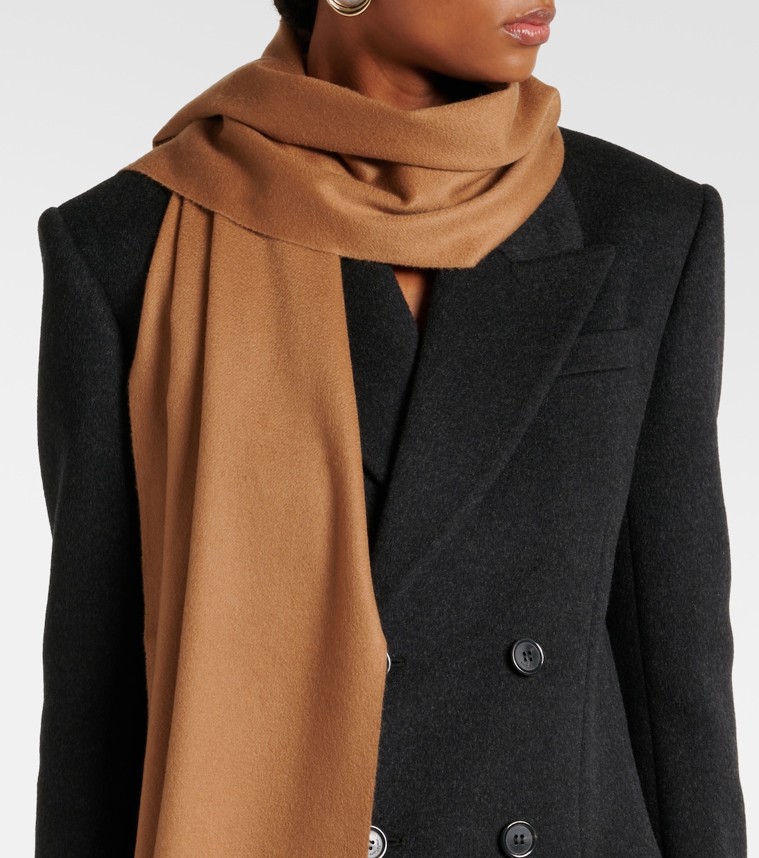 Sciarpa in cashmere con logo | Saint Laurent