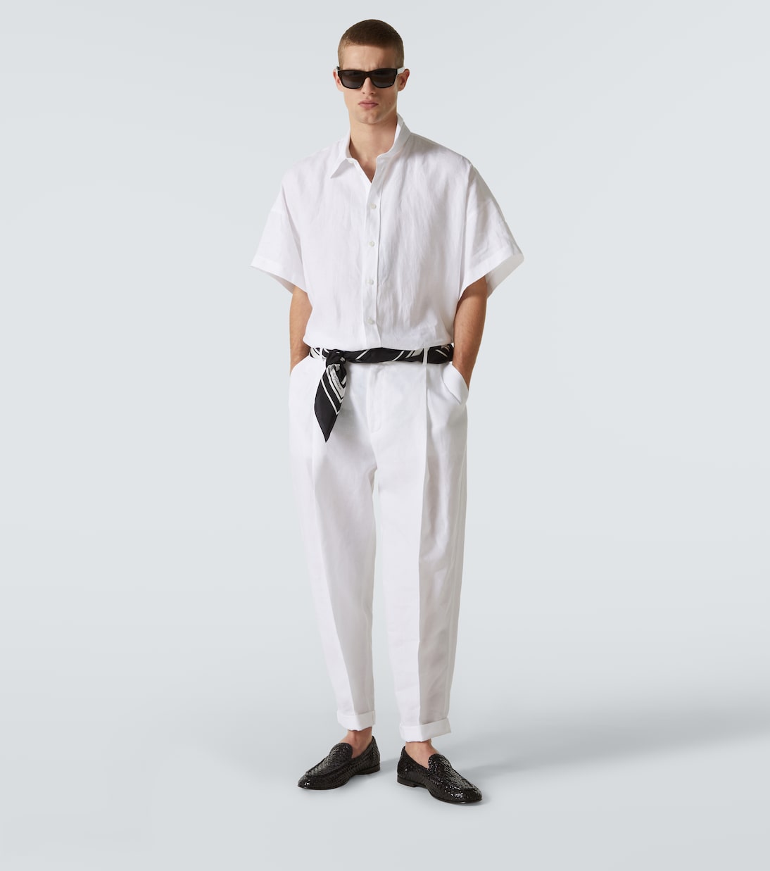 Foulard in seta a righe | Dolce&Gabbana