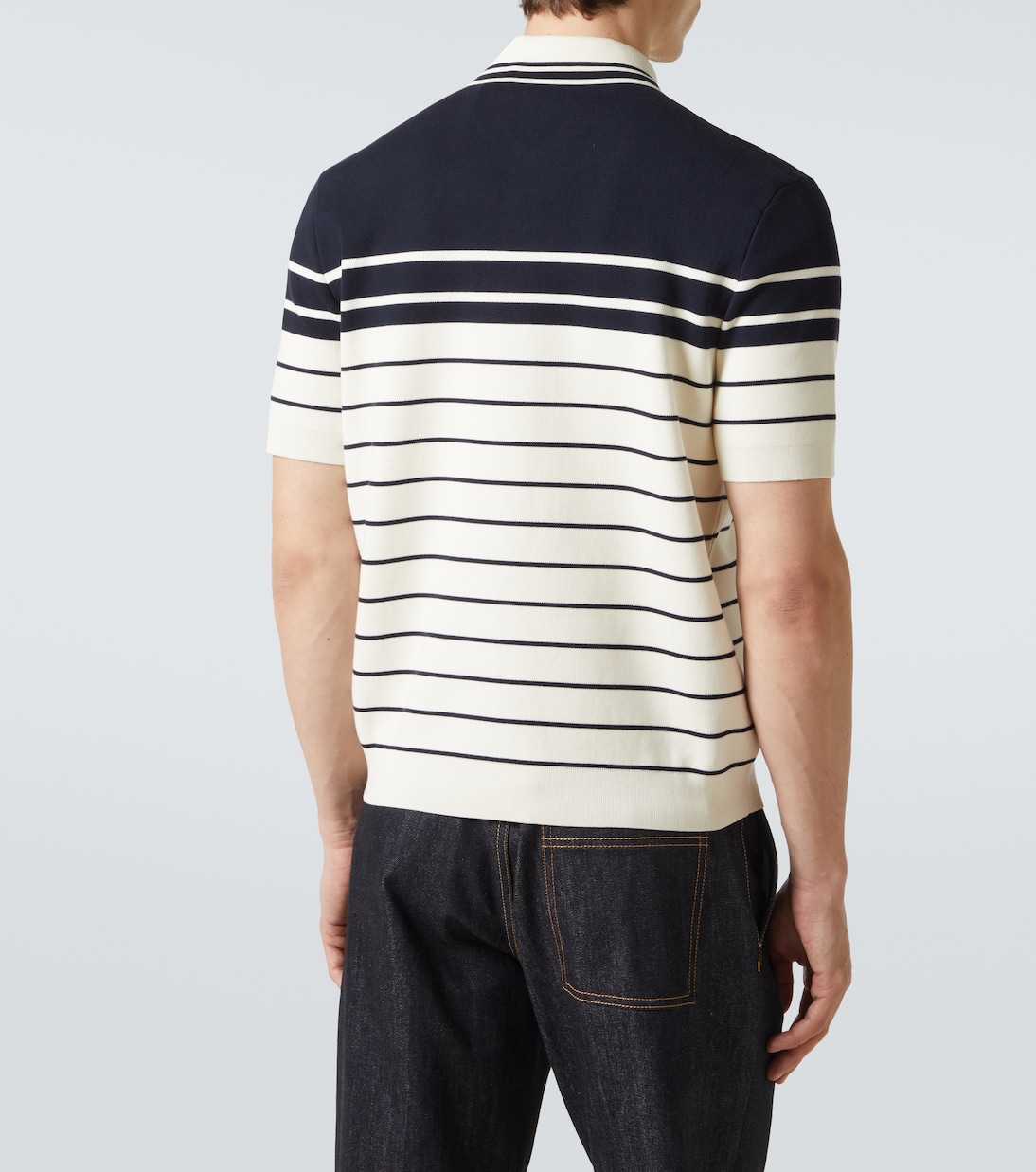 Polo de algodón a rayas con logo | Gucci