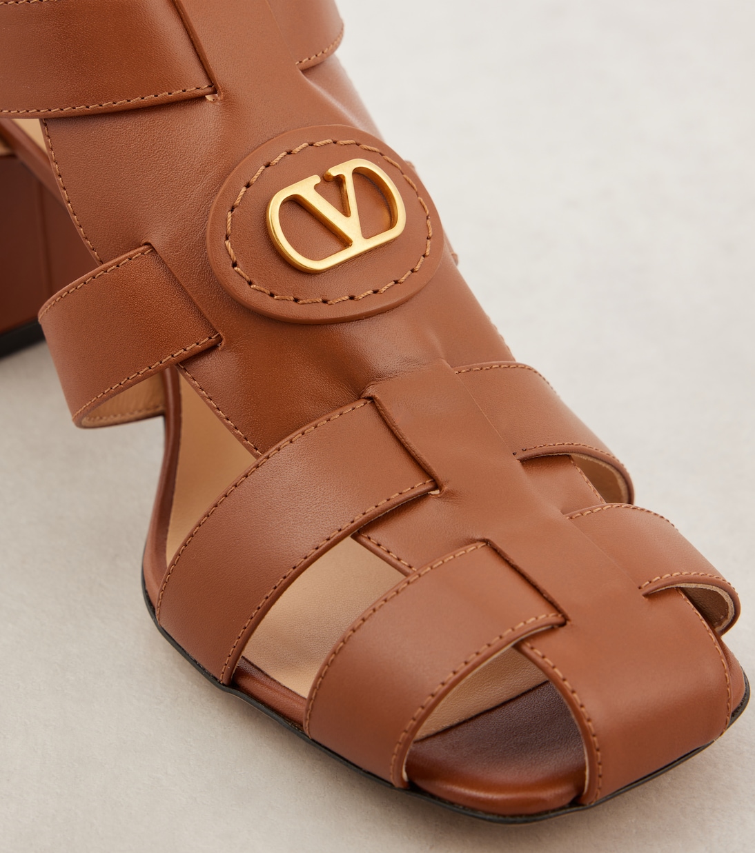 VLogo Signature 75 leather fisherman sandals | Valentino Garavani
