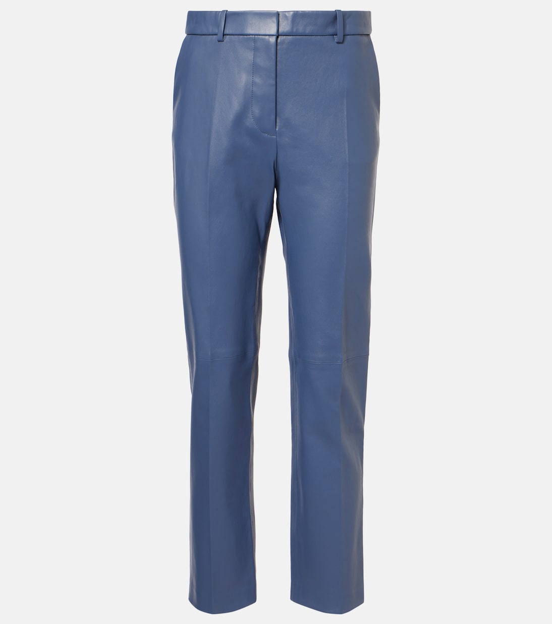 Pantaloni regular Coleman in pelle a vita media | Joseph