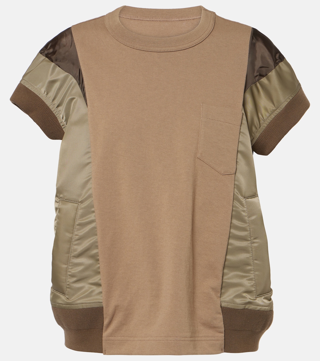 Top con pannelli in jersey e twill | Sacai