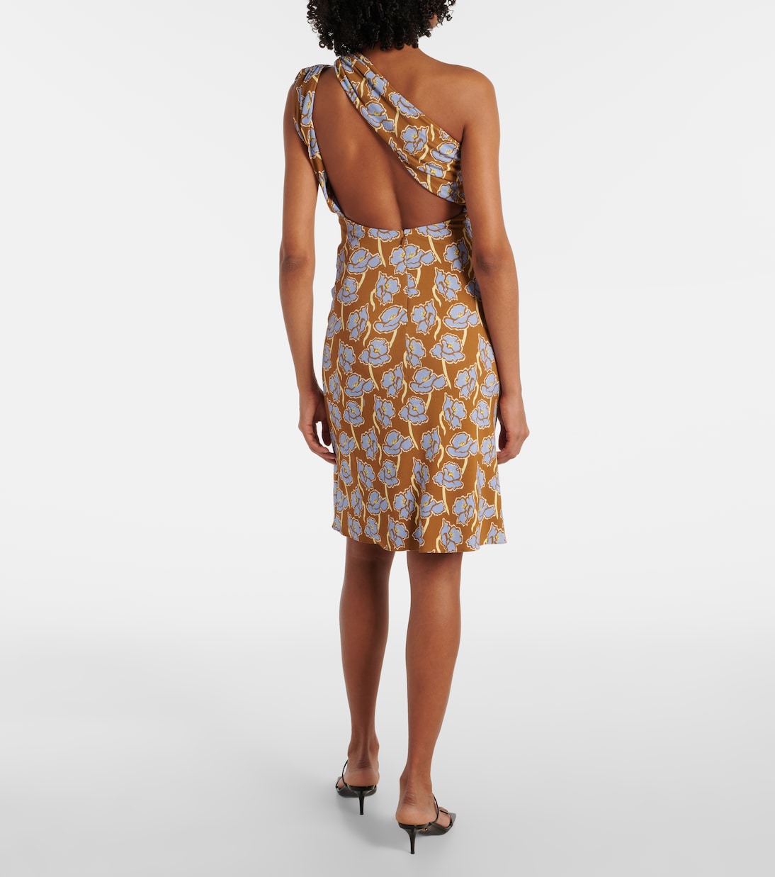 Abito midi Poppies con stampa | Versace