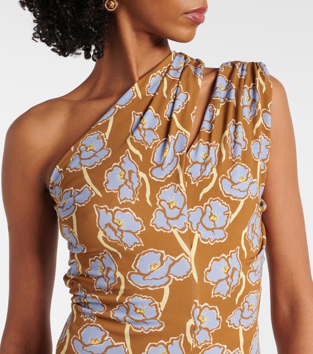 Abito midi Poppies con stampa | Versace