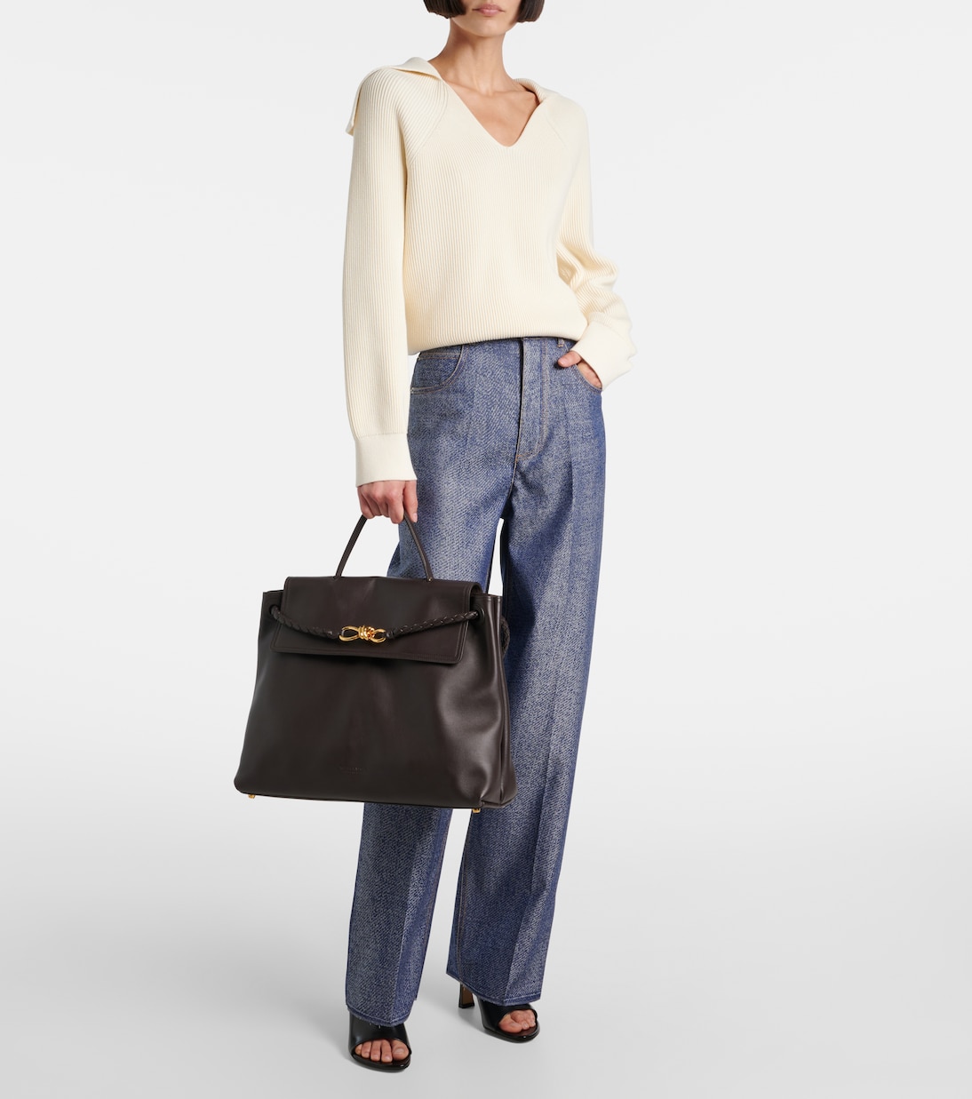Sac Ciao Ciao Knot Large en cuir | Bottega Veneta