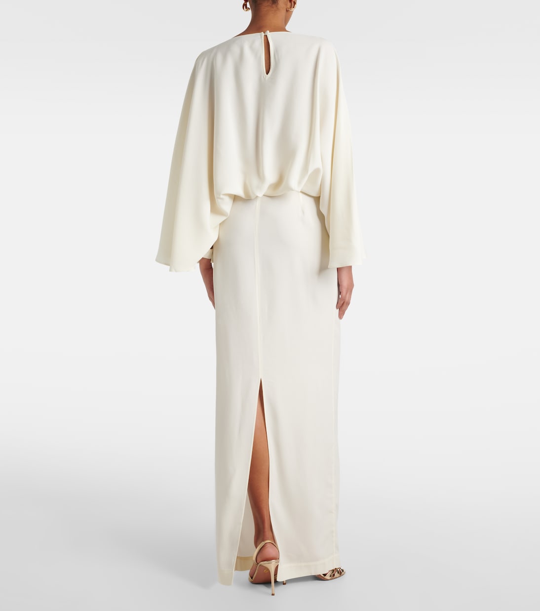 Robe longue Maddalena en crêpe | Taller Marmo