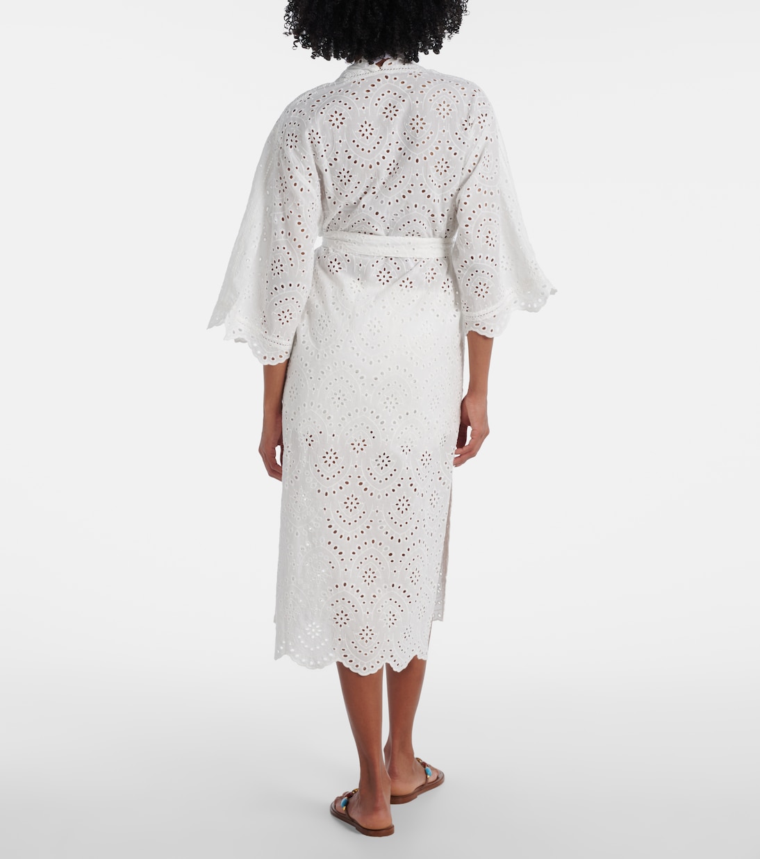 Copricostume Aya in cotone sangallo | Poupette St Barth