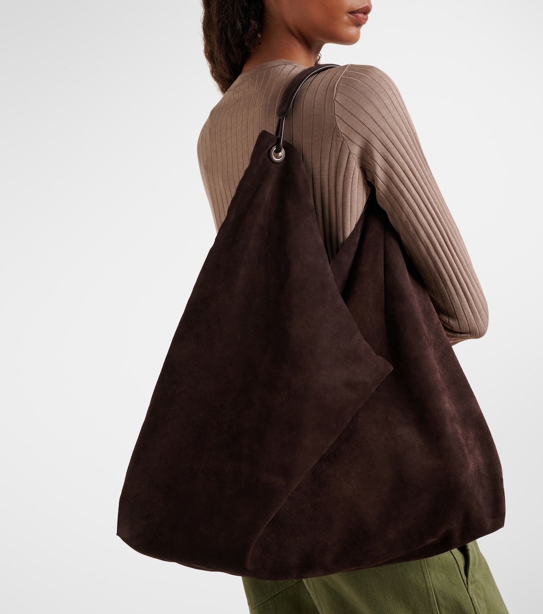 Tote Bindle Large aus Veloursleder | The Row