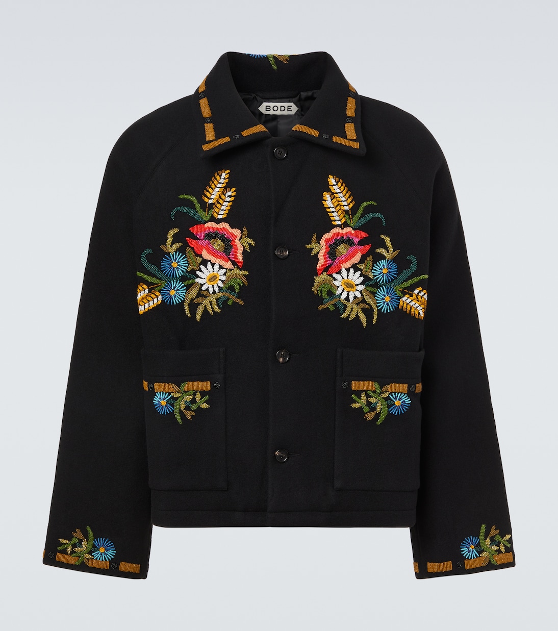 Verzierte Jacke Beaded Aquitaine aus Wolle | Bode