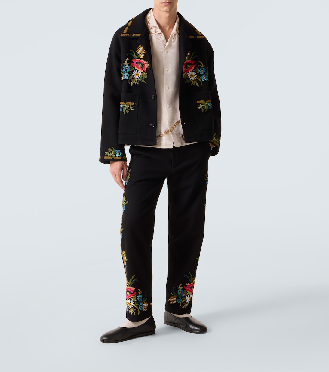 Verzierte Jacke Beaded Aquitaine aus Wolle | Bode
