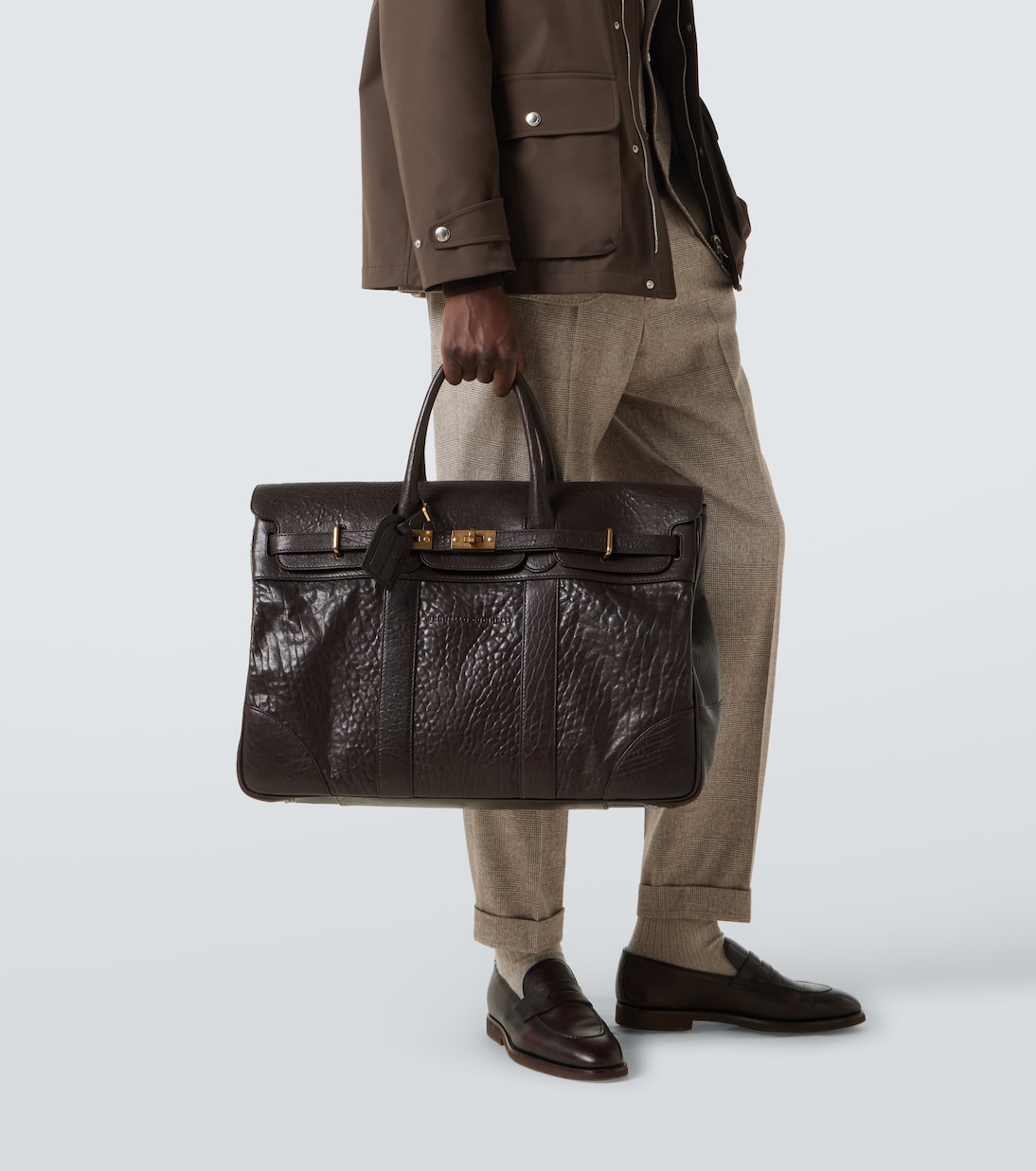 Weekender aus Leder | Brunello Cucinelli