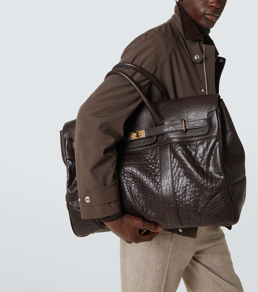 Weekender aus Leder | Brunello Cucinelli