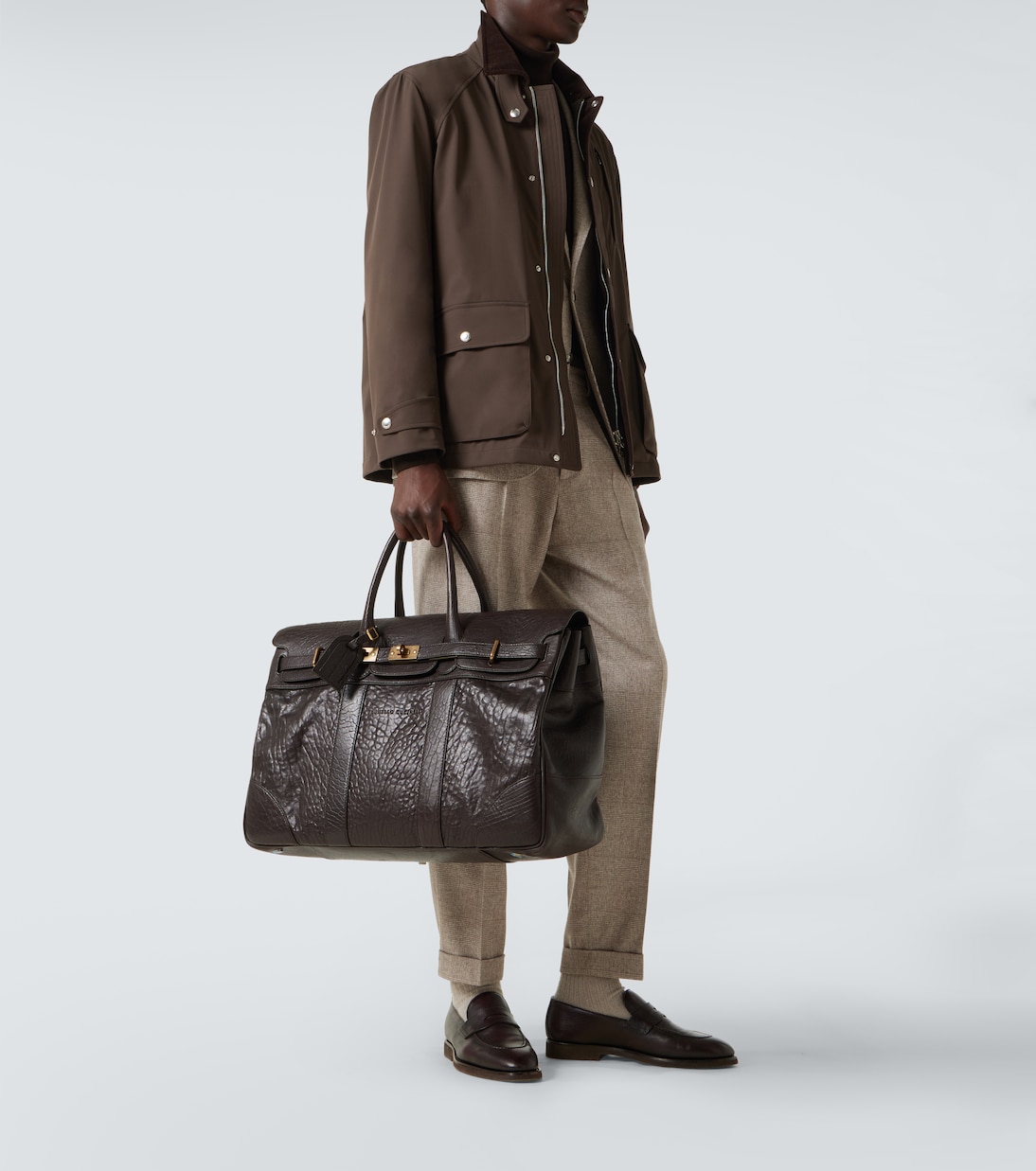 Weekender aus Leder | Brunello Cucinelli