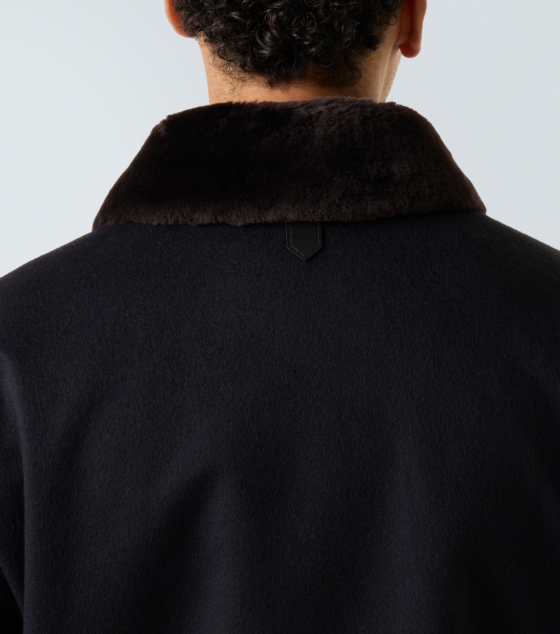 Shearling-trimmed cashmere jacket | Canali