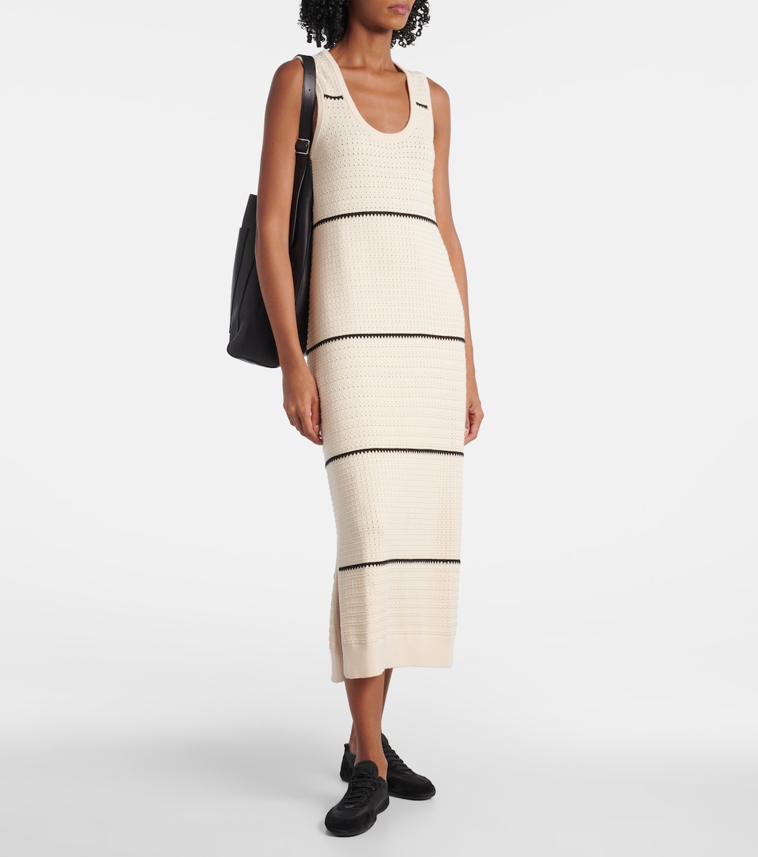 Abito midi Scott in cotone a righe | Varley