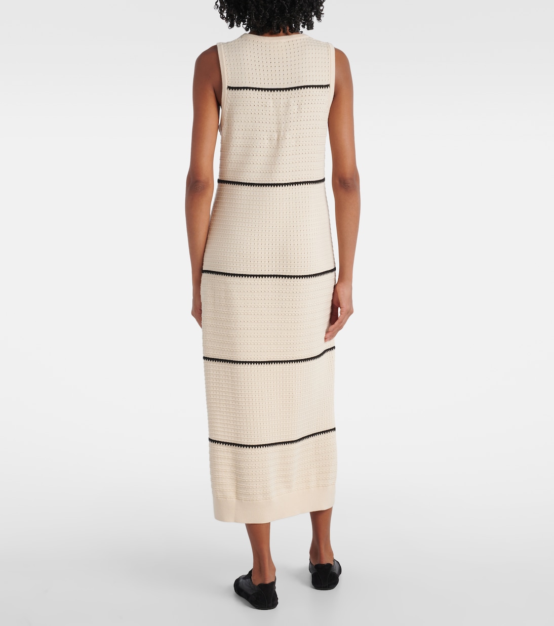 Abito midi Scott in cotone a righe | Varley