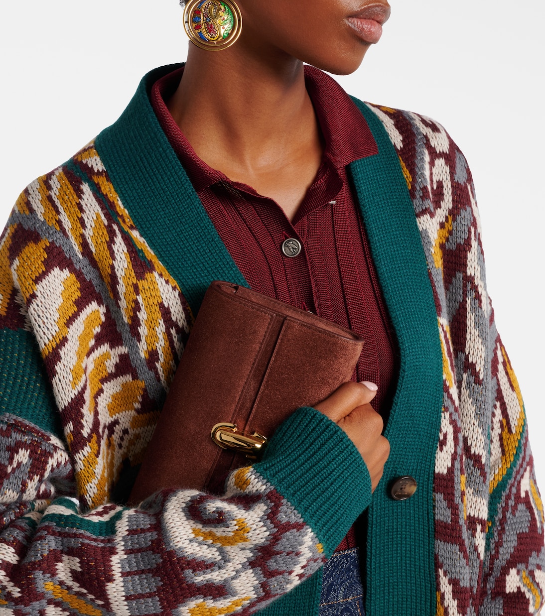 Symmetry Mini suede shoulder bag  | Savette