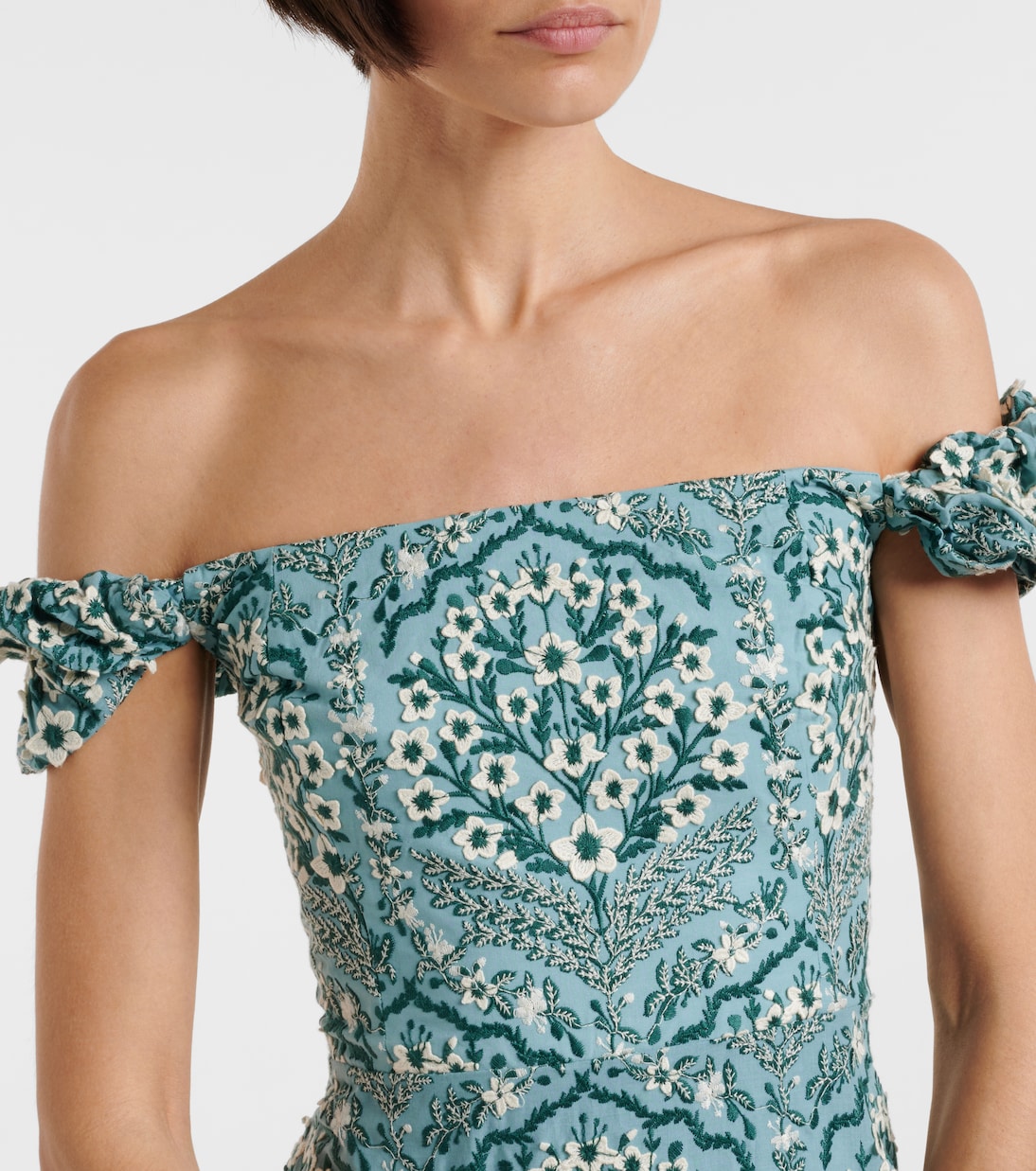 Siembra embroidered cotton midi dress | Agua by Agua Bendita