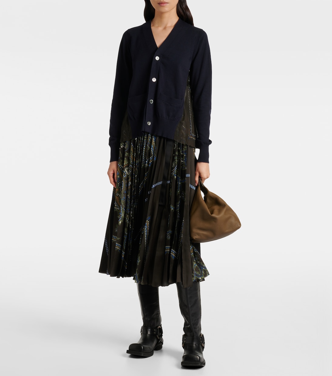 Paneled cardigan | Sacai