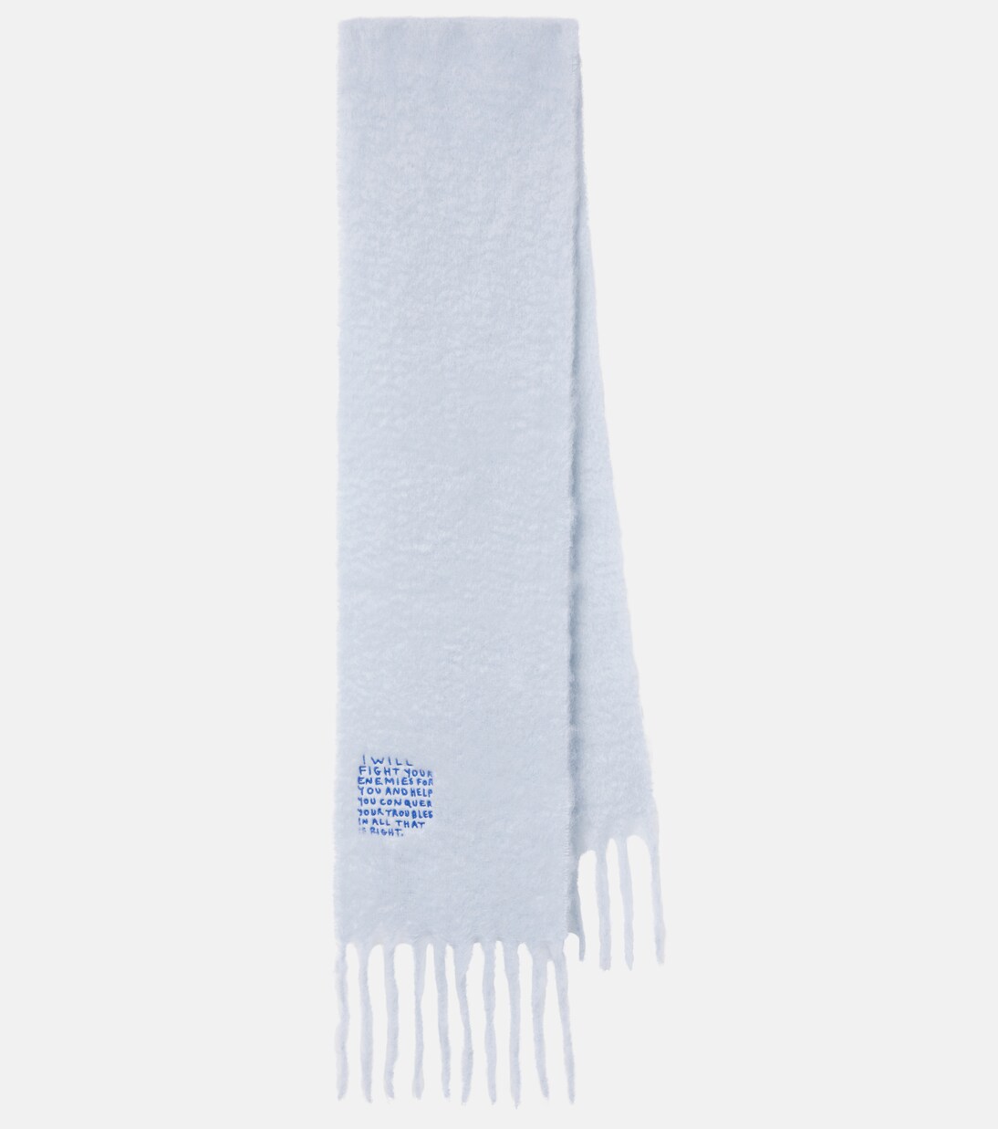 Embroidered mohair and wool-blend scarf | Loewe