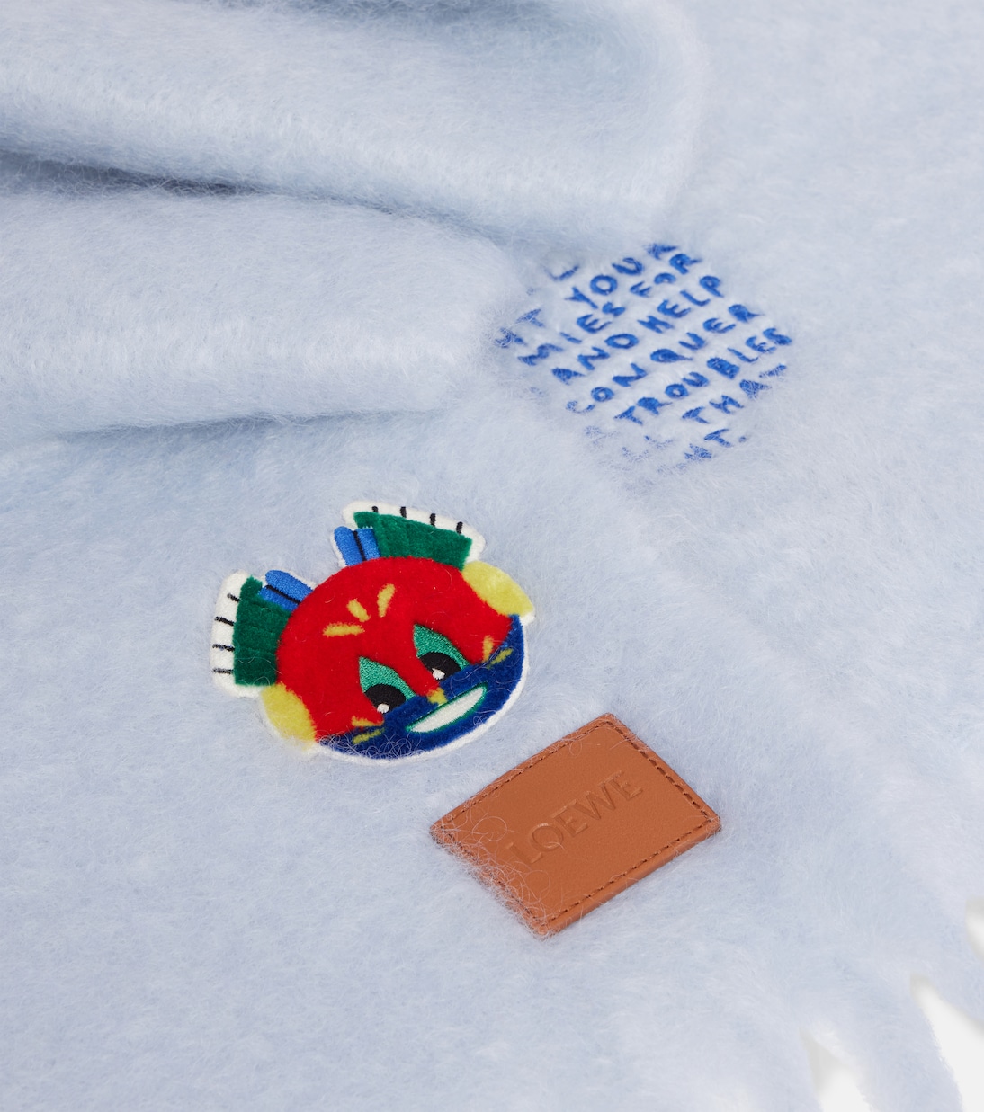 Embroidered mohair and wool-blend scarf | Loewe