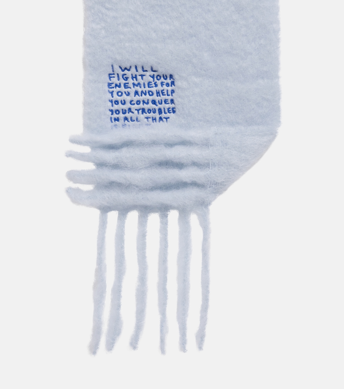Embroidered mohair and wool-blend scarf | Loewe