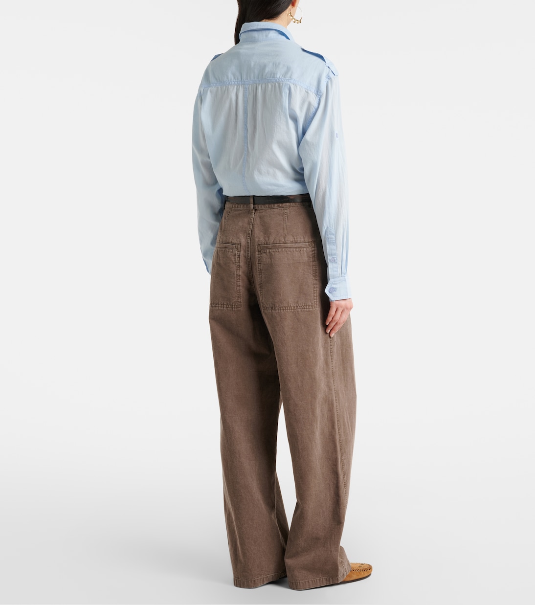 Nadine cotton and linen wide-leg pants | Marant Etoile