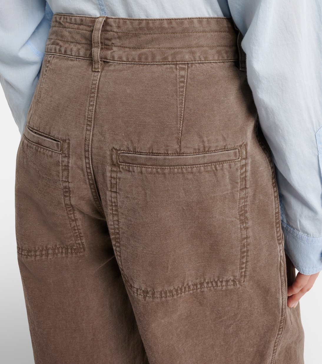 Nadine cotton and linen wide-leg pants | Marant Etoile