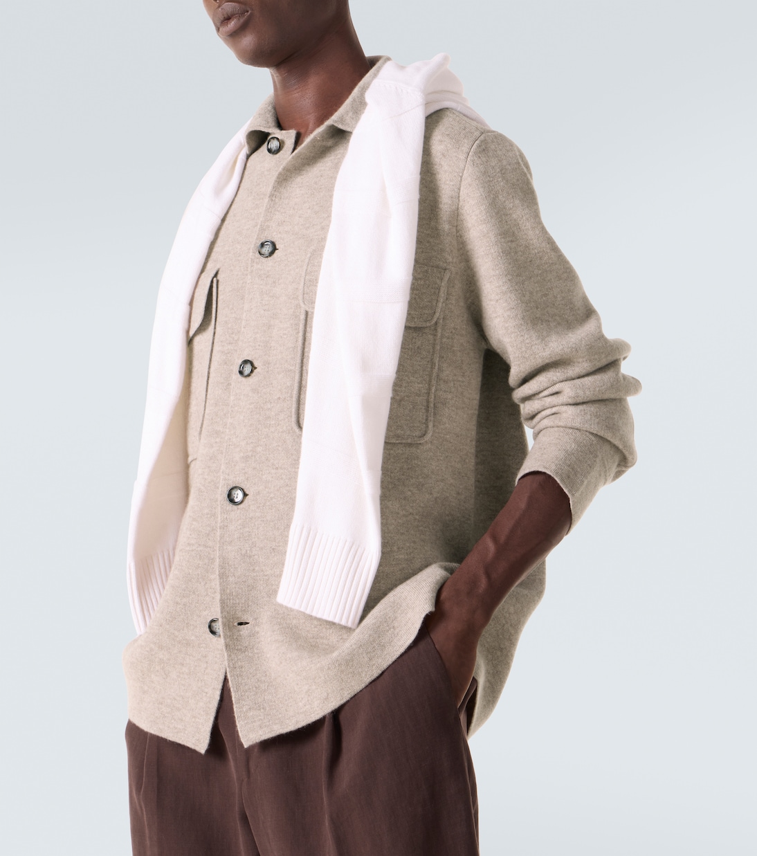 Hemdjacke aus Wolle und Kaschmir | Allude