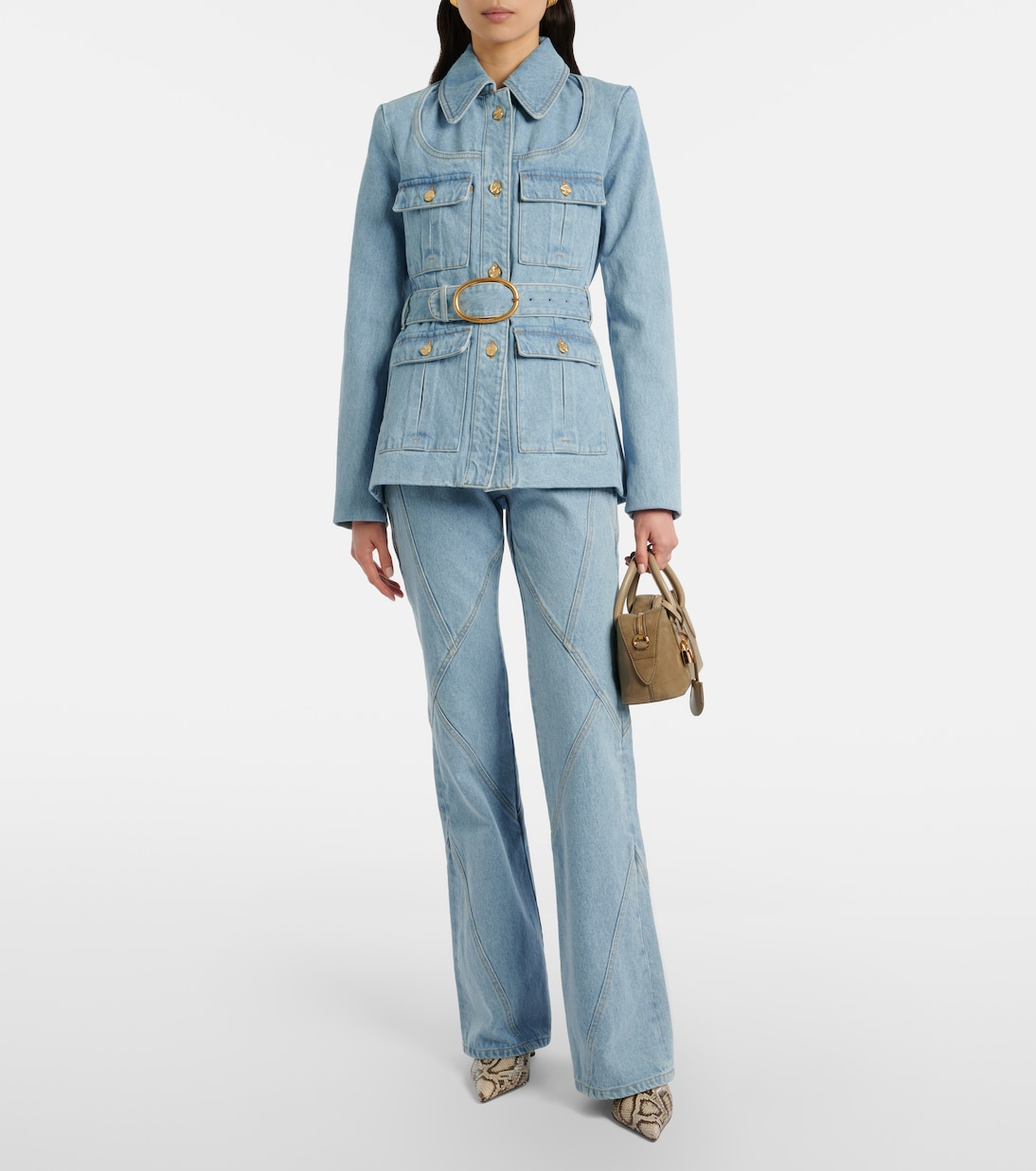 Belted denim jacket | Nina Ricci