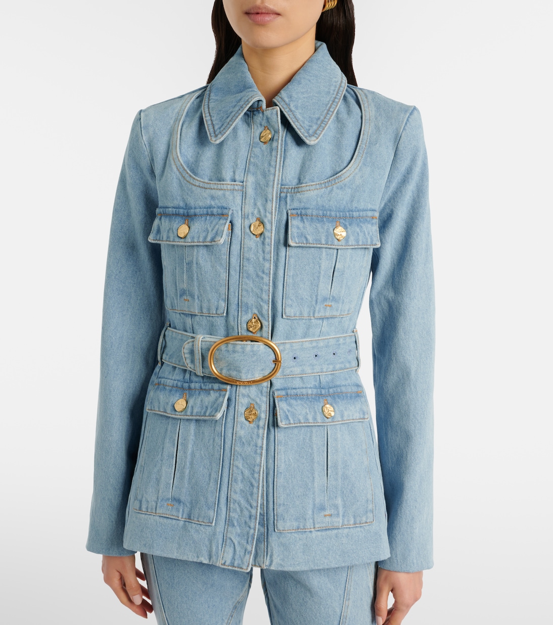 Belted denim jacket | Nina Ricci