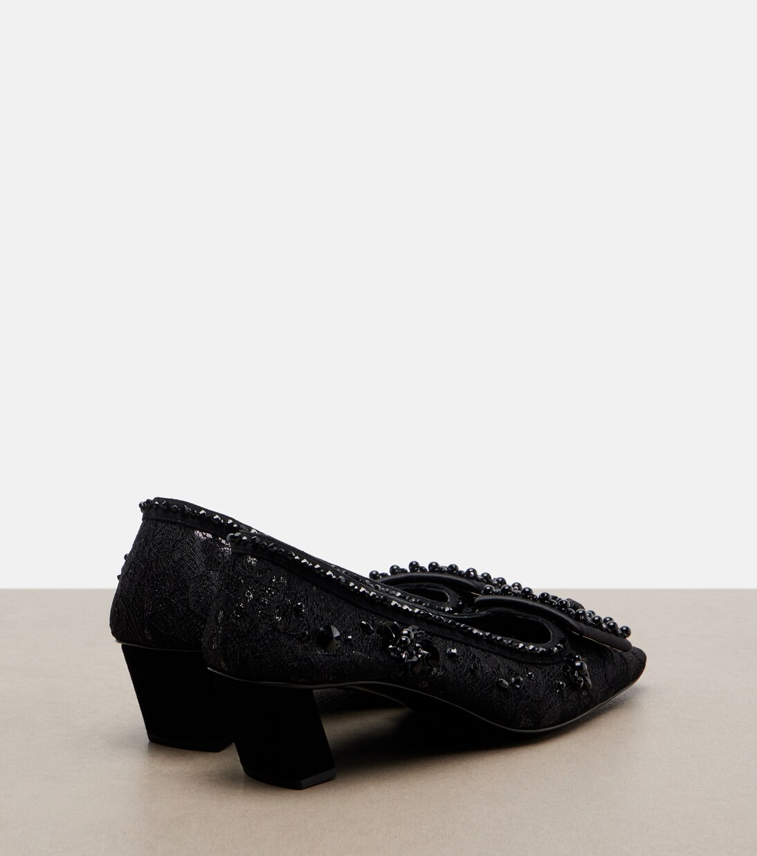 Belle Vivier embellished lace pumps | Roger Vivier