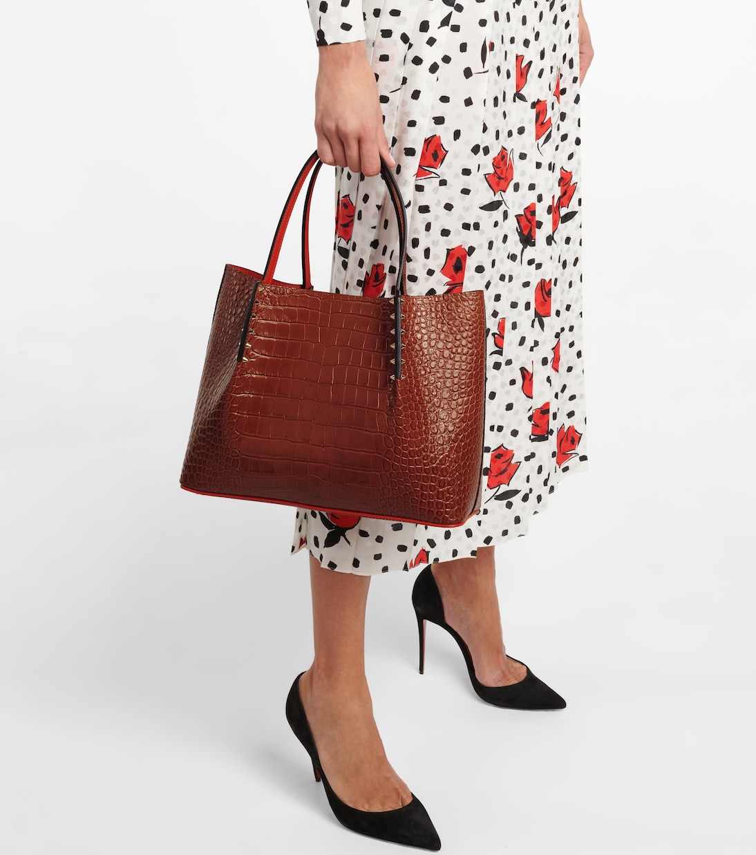 Cabarock Small croc-effect leather tote | Christian Louboutin