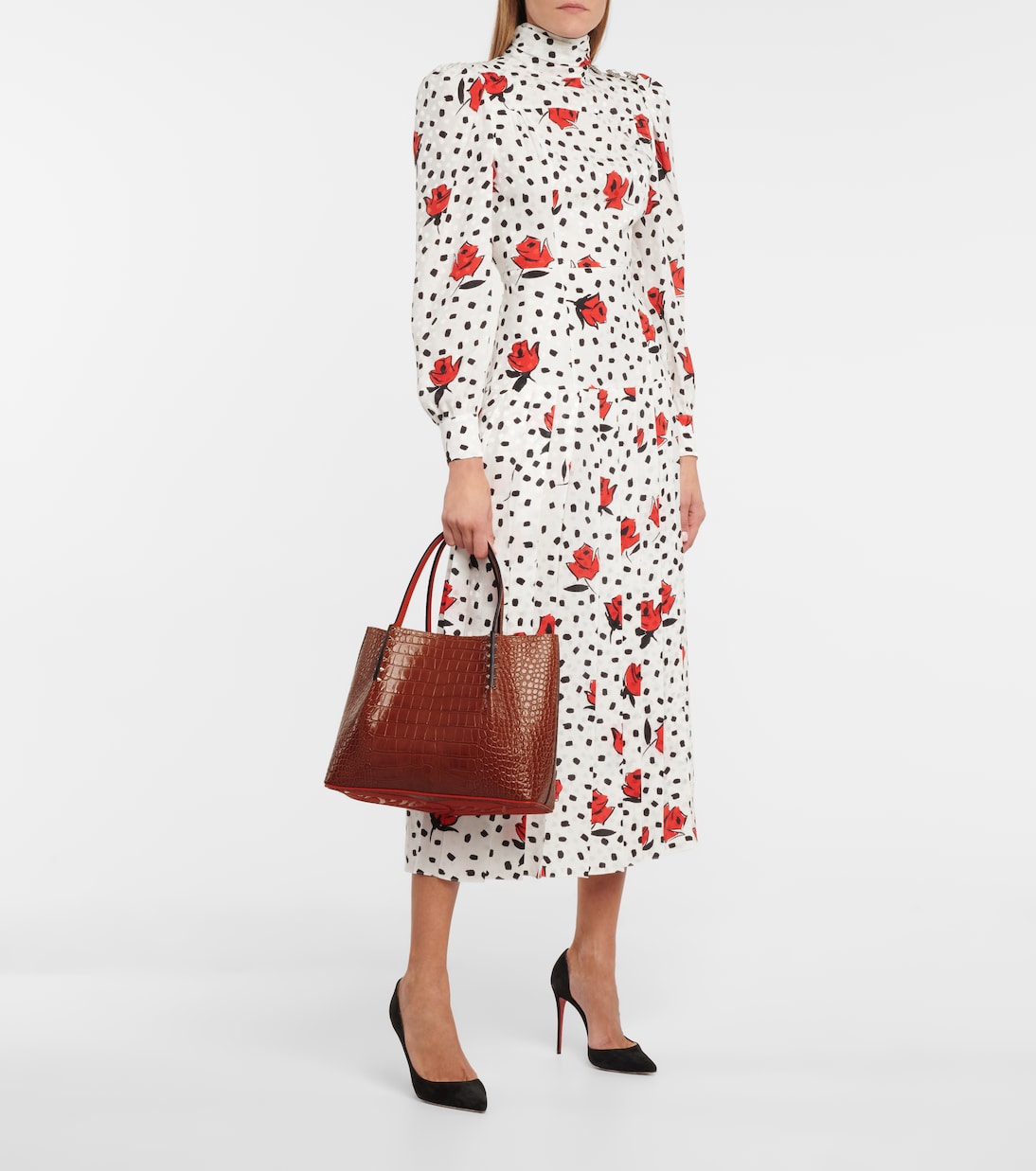 Cabarock Small croc-effect leather tote | Christian Louboutin