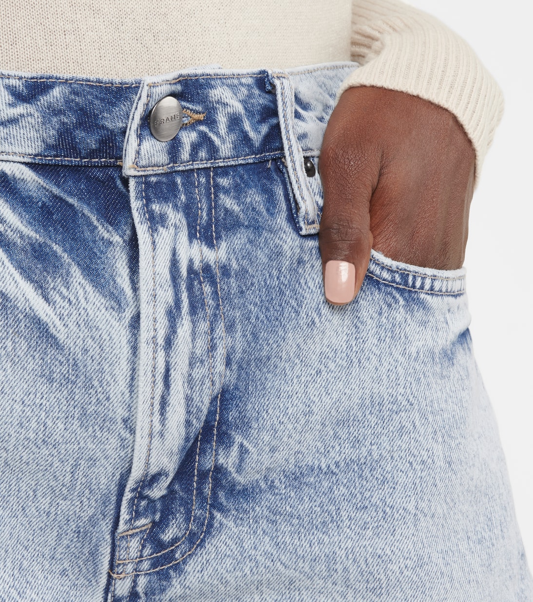Le Simone high-rise denim shorts | Frame