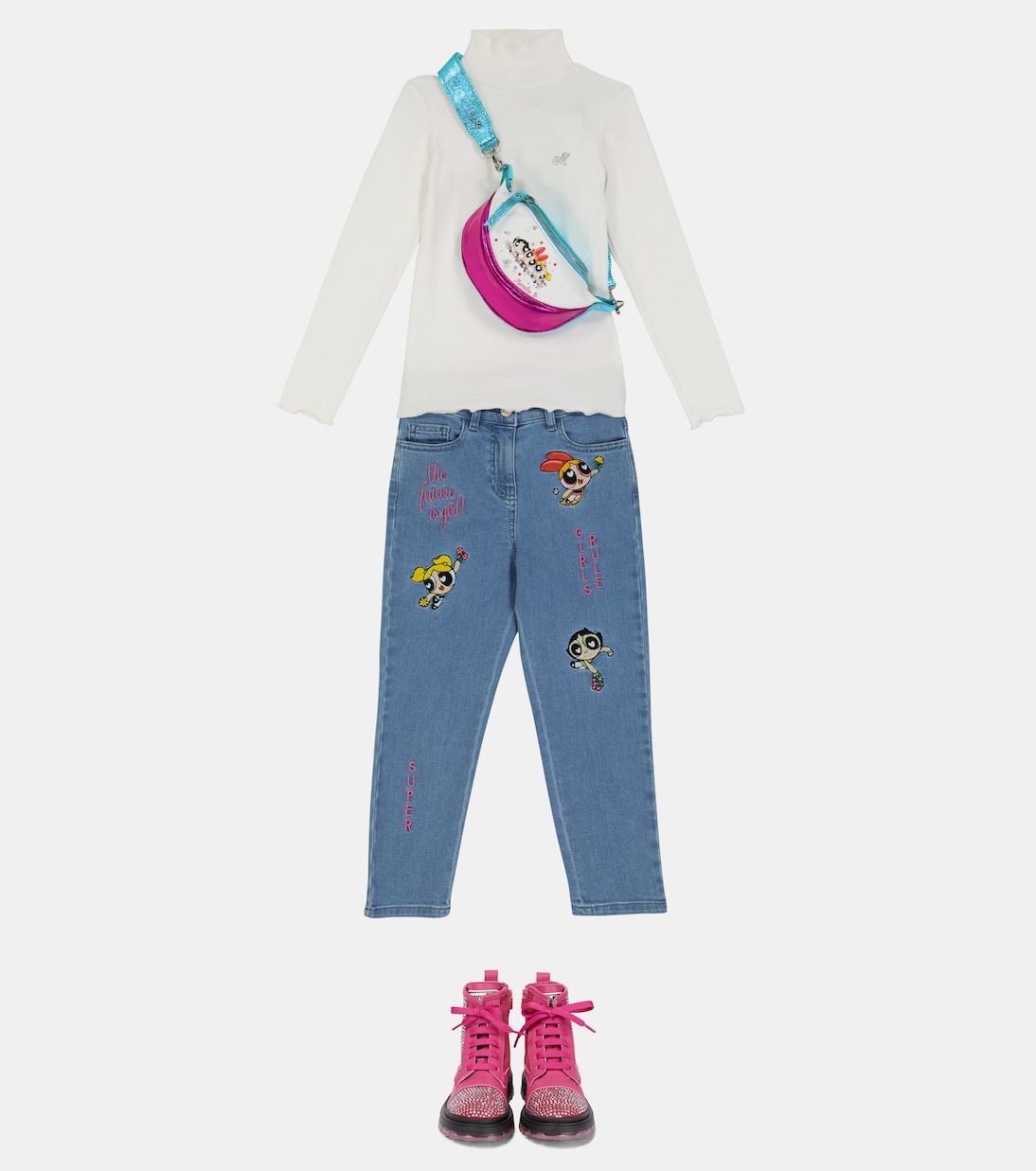 Embroidered jeans | Monnalisa