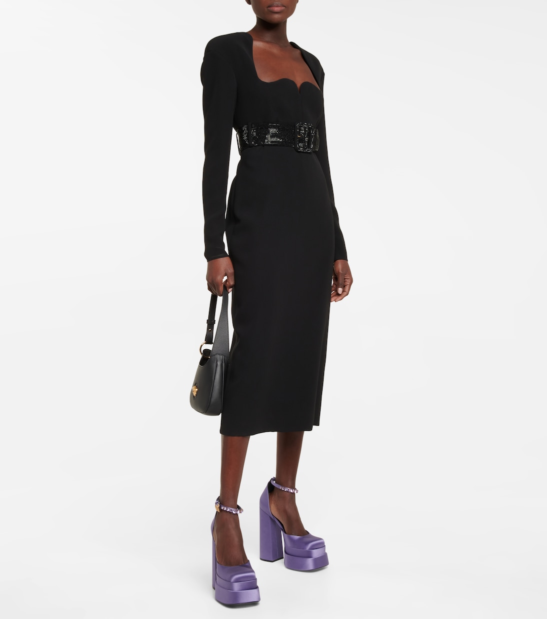 Escarpins Medusa Aevitas à plateau en satin | Versace