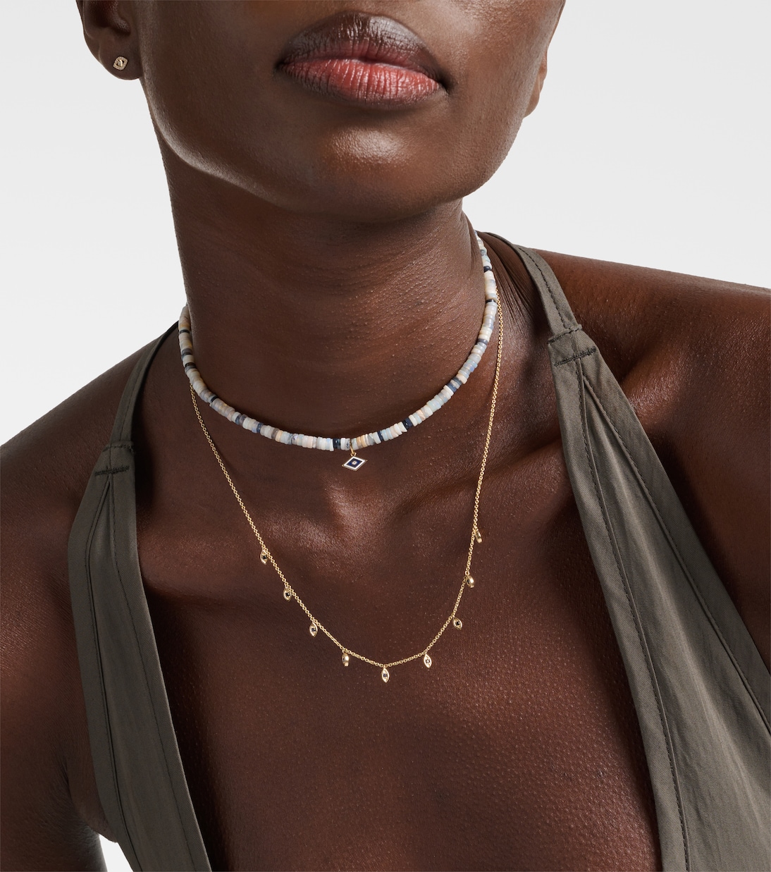 14kt yellow gold beaded choker | Sydney Evan
