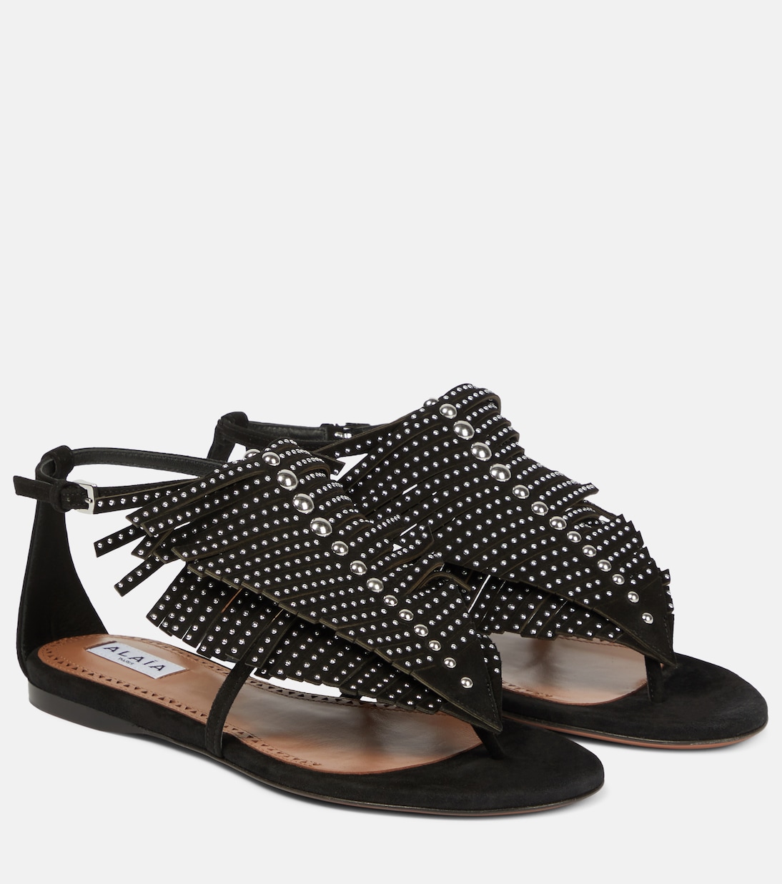 Embellished suede thong sandals | Alaïa