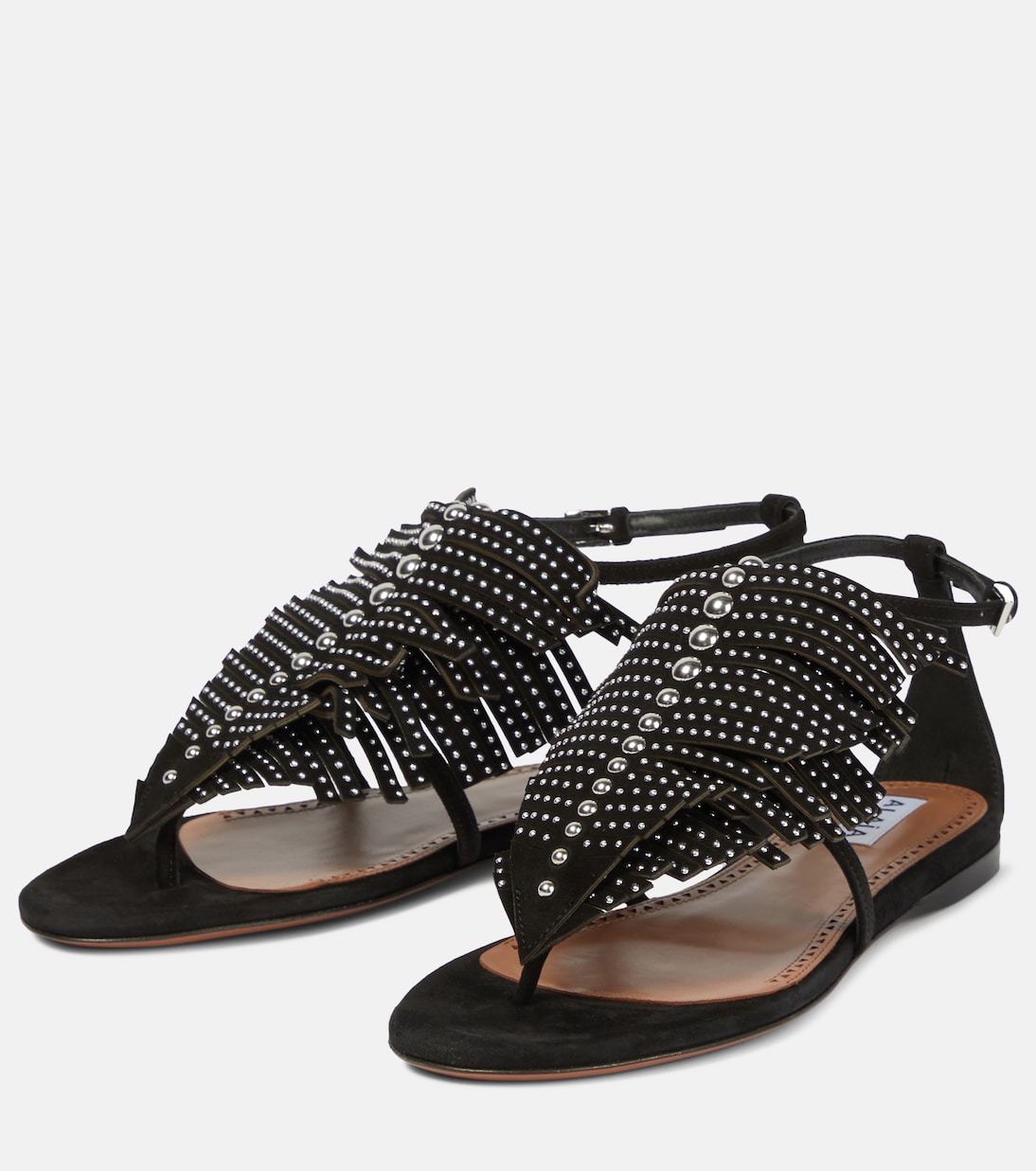 Embellished suede thong sandals | Alaïa
