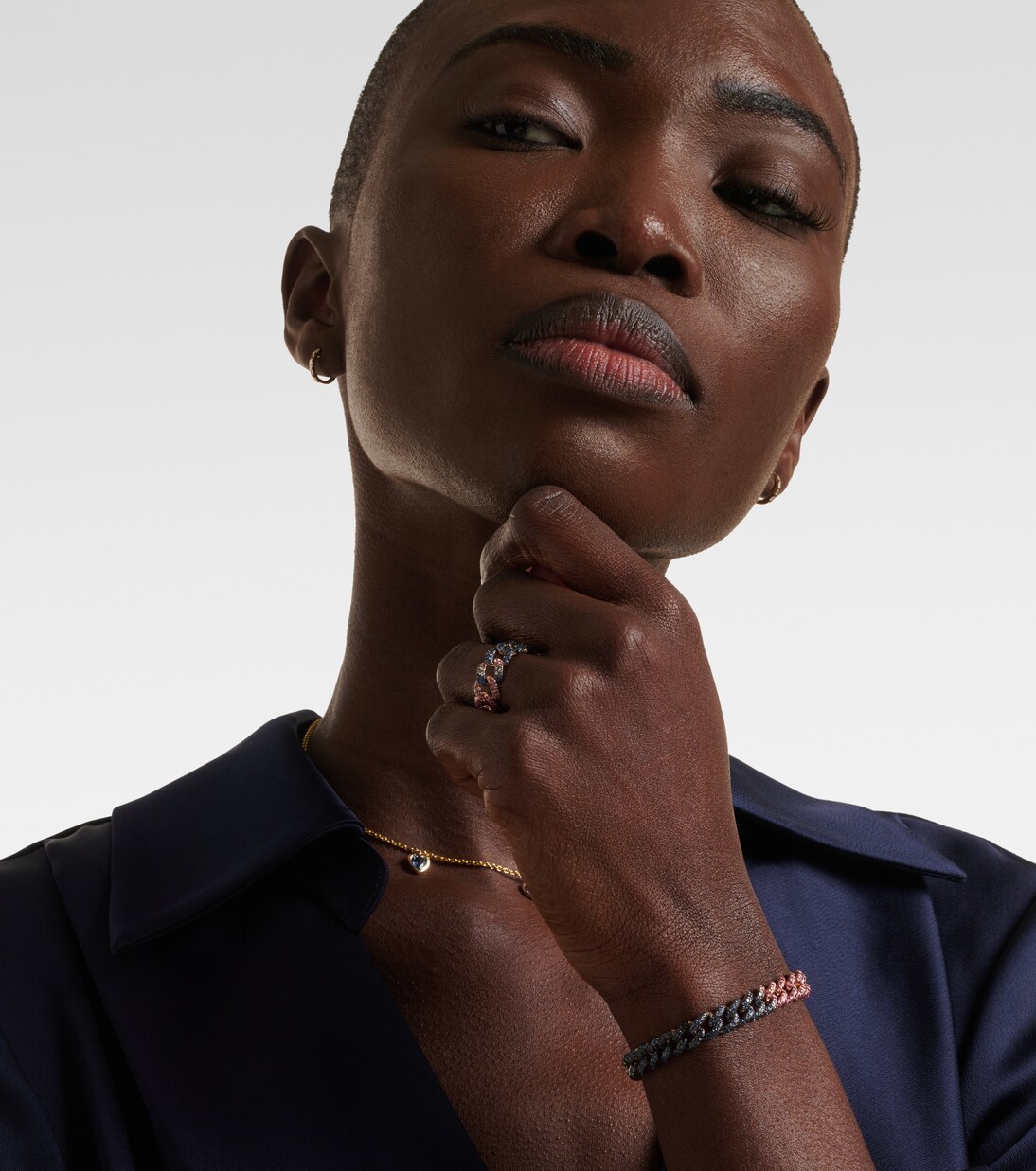Bracciale in oro 18kt con pietre preziose arcobaleno - Collezione Giovane di SHAY JEWELRY