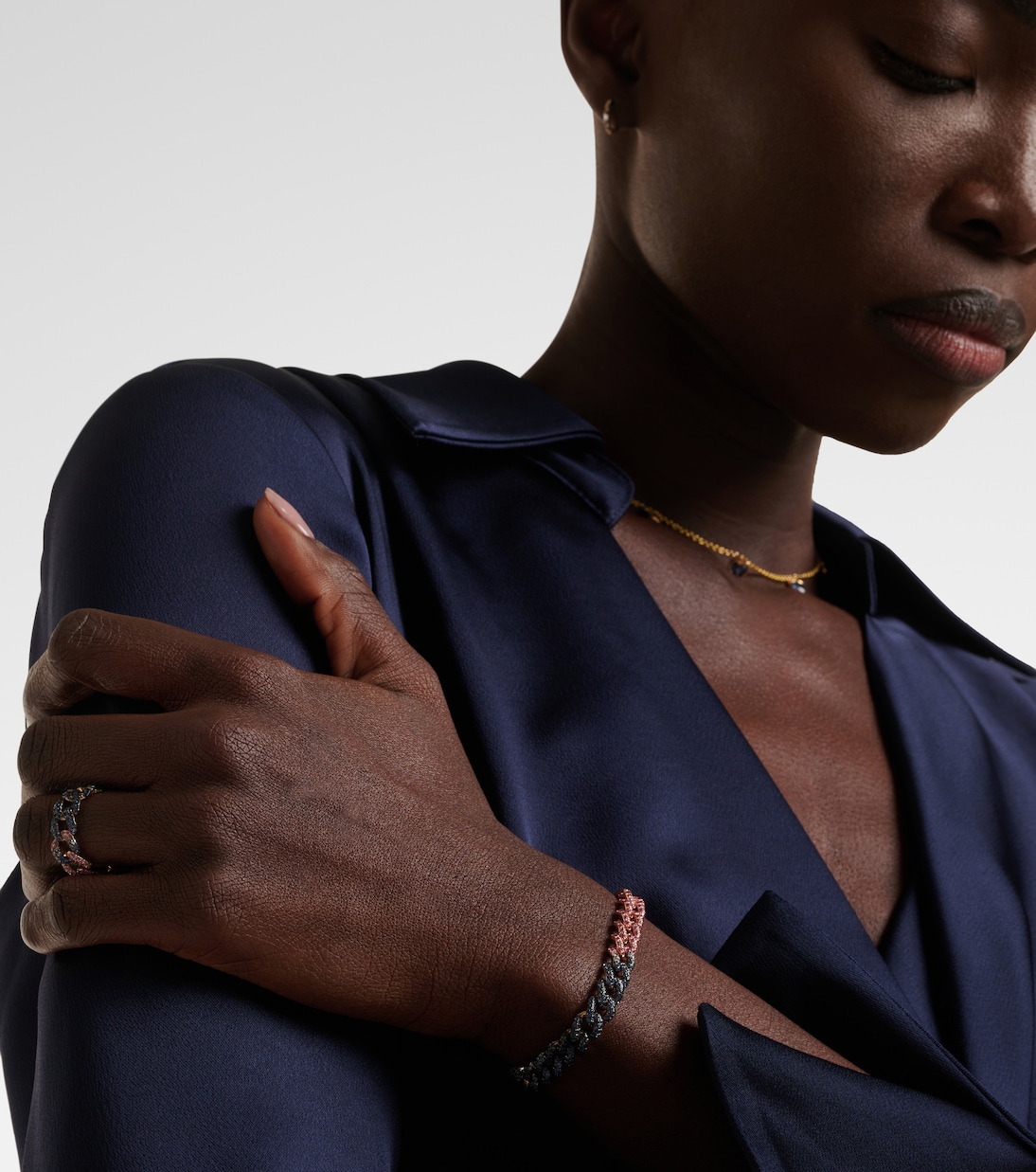 Bracciale in oro 18kt con pietre preziose arcobaleno - Collezione Giovane di SHAY JEWELRY