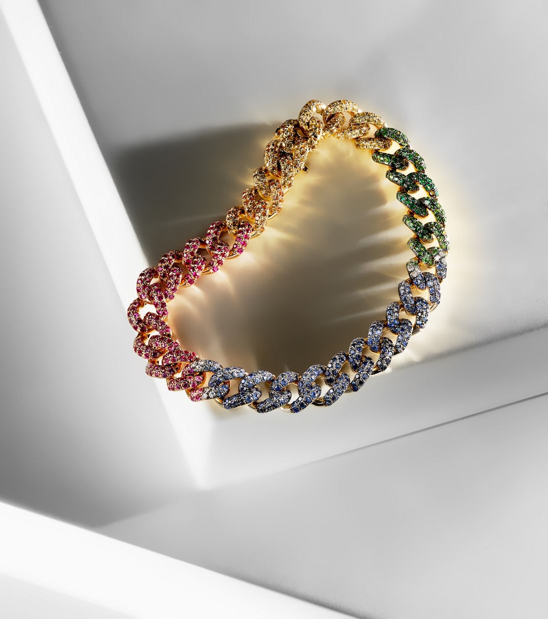 Bracciale in oro 18kt con pietre preziose arcobaleno - Collezione Giovane di SHAY JEWELRY