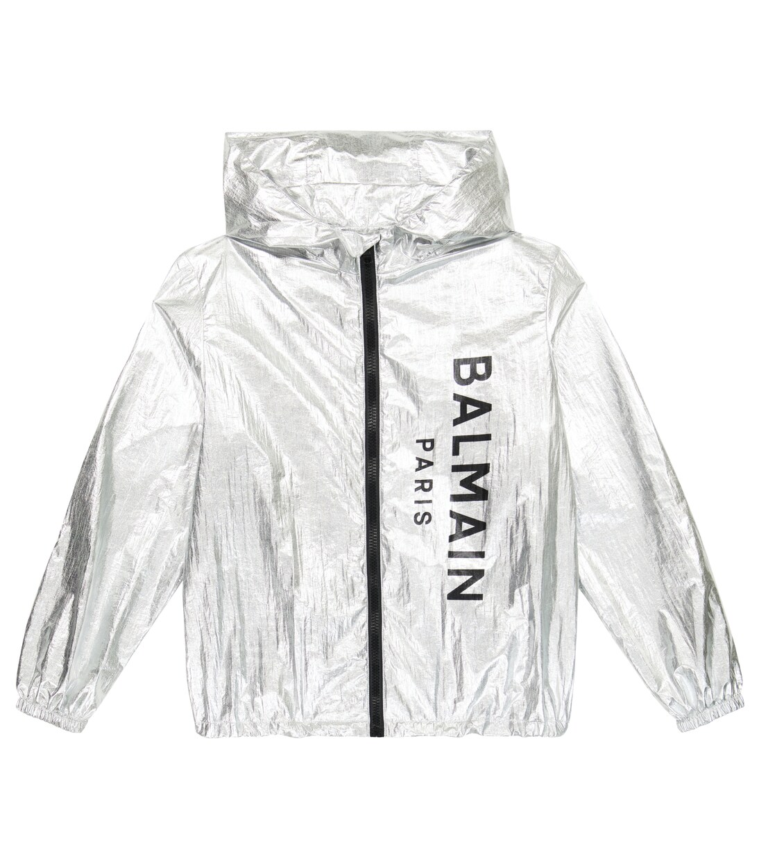 Logo metallic technical jacket | Balmain Kids